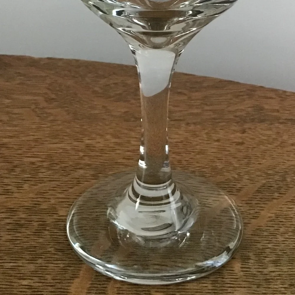 Vintage Libbey Fiesta Mambo Striped Wine Glass Blue Green Red Yellow Rings